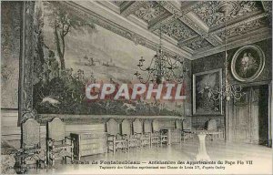 Postcard Old Palace of Fontainebleau anteroom of Pope Pius VII Apartments