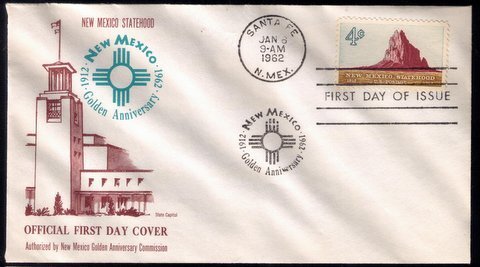 1962 US Sc #1191 FDC New Mexico Statehood Excellent Condition.