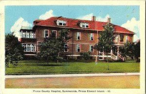 Prince County Hospital Summerside Prince Edward Isalnd Standard View Card