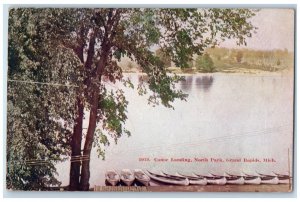 1908 Canoe Landing North Park Grand Rapids Michigan MI Antique Postcard