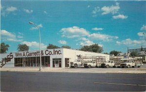 Wayne Michigan Advertising Garrett Glass Trucks 1960s Postcard 21-12609