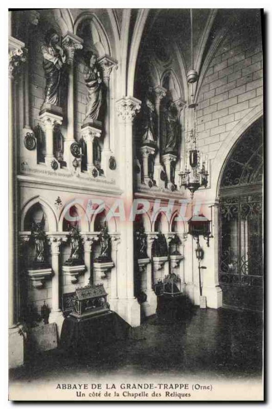 Postcard Abbey of La Grande Trappe Orne A corner of the Chapel of the Relics