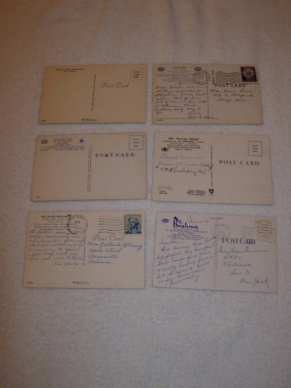 Ocala FL - Lot Of 6 Great Vintage Postcards - x0593