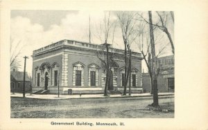 Vintage Postcard; Government Building, Monmouth IL Warren County, Wheelock