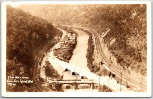 The Narrows Cumberland Maryland MD Real Photo RPPC Postcard