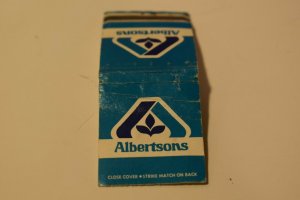 Albertsons Blue 20 Strike Matchbook Cover