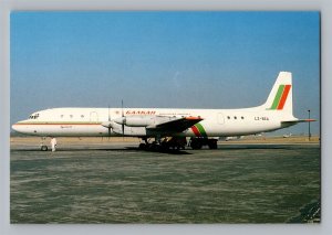 Aviation Airplane Postcard Balkan Bulgarian Airlines Ilyushin 18 D AD3