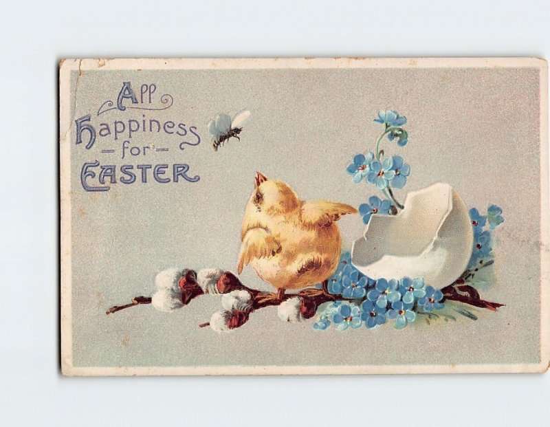 Postcard All Happiness for Easter with Easter Embossed Art Print
