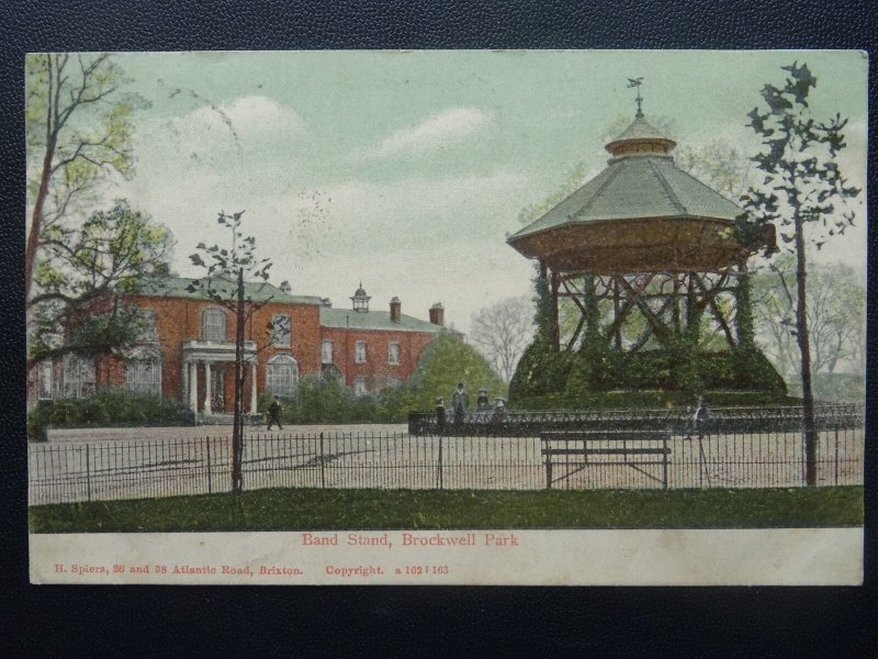 London Brixton BROCKWELL PARK Band Stand c1904 Postcard by H. Spiers of Brixton