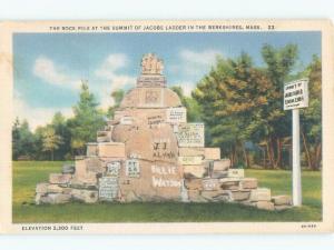 Linen ROCK PILE Jacobs Ladder - Lee & Becket & Chester & Huntington MA E6103