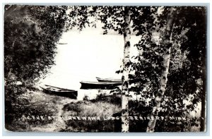 1936 Scene At Minnewawa Lodge Brainerd Minnesota MN RPPC Photo Vintage Postcard