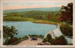 Lake Gordon Water Supply Cumberland MD Postcard PC520