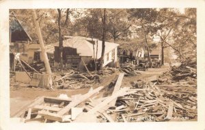 RPPC DISASTER SWIFTS BEACH WAREHAM MASSACHUSETTS REAL PHOTO POSTCARD (1930s)