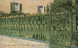 Vintage Postcard The Corn Fence 915 Royal Street New Orleans Louisiana NONC Pub