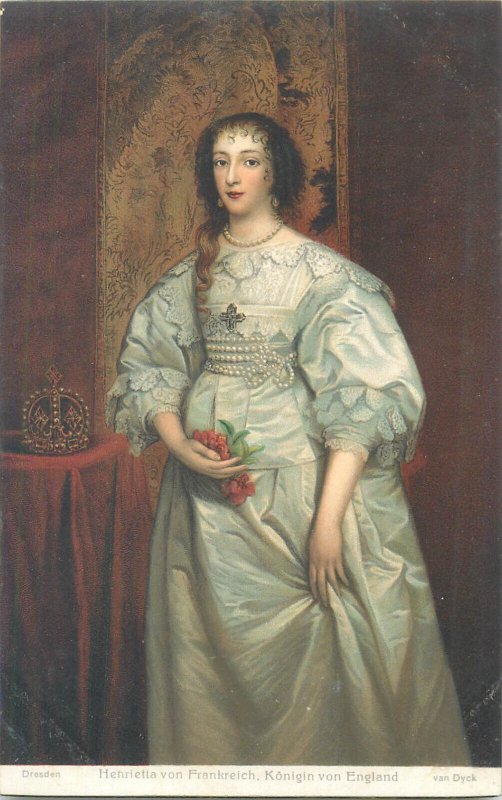 Historical Figure Portrait of Henrietta of France Queen of England by van Dyck