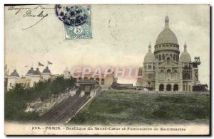 Old Postcard Paris Basilica of Sacre and Montmartre Funicular