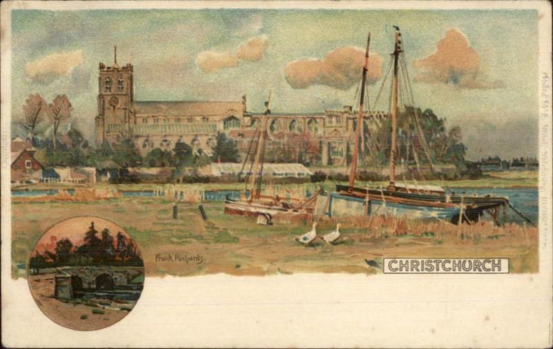 Christchurch England Frank Richards Fine Litho c1905 Postcard