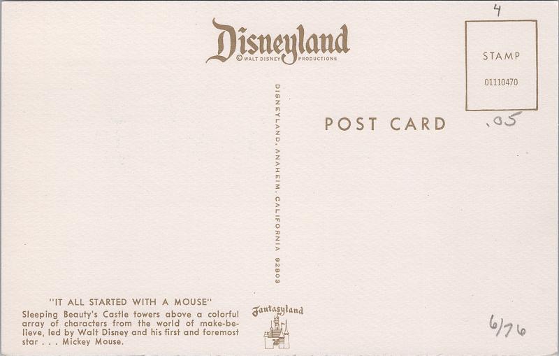 Disneyland, It all started with a mouse-Walt Disney at the castle-Fantasyland