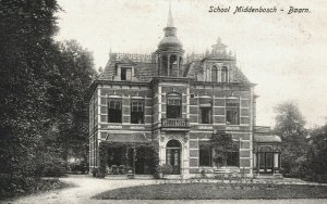 Netherlands School Middenbosch Baarn Vintage Postcard 03.79