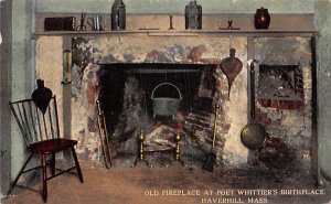 Old Fireplace at Poet Whitterier's Birthplace Haverhill, Massachusetts MA  