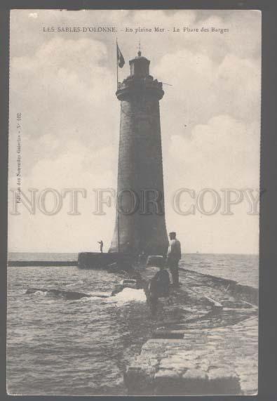 106179 LIGHTHOUSE Sables-d'Olonne En pleine Mer FRANCE Vintage