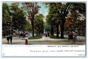 1906 Greene St. Looking East from Center Street Augusta GA Tuck Art Postcard 