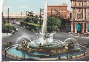 ROMA, Lazio, Italy, 1960-1970s; Piazza Esedra, Fountain