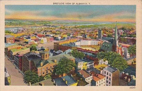 New York Albany Birds eye View Of Albany