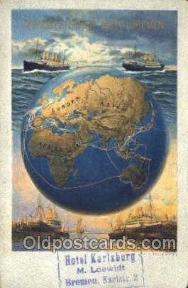 Poster Ad Norddeutscher Lloyd, Breman, Ship Unused 