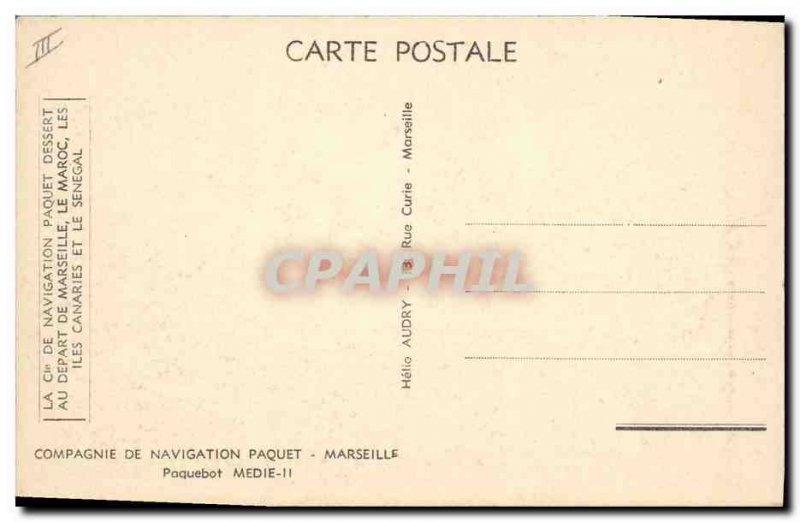 Old Postcard Boat Ship Medie II Package Marseille