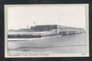 RICHMOND CALIFORNIA FORD AUTO CAR ASSEMBLY PLANT FACTORY VINTAGE POSTCARD