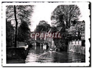 Modern Postcard Brugge Bruges Groene Rei In Peerdenbrug Dock Green and Horse ...