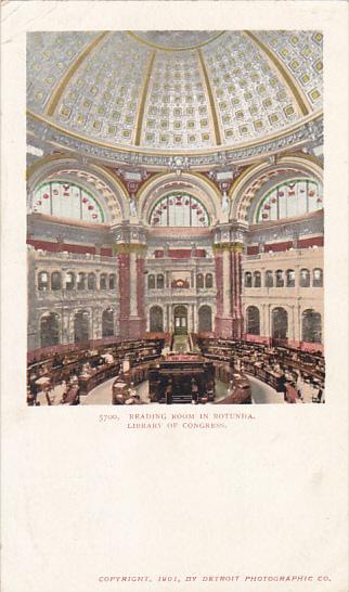 Reading Room In Rotunda Library Of Congress Washington DC