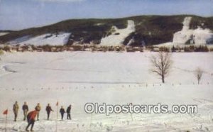 Ski Hills From Marquis Hil,Quebec Ski, Skiing 1959 postal used 1959