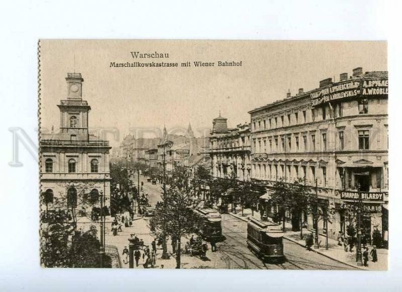 191571 POLAND Warsaw Wien railway station TRAM str ADVERTISING