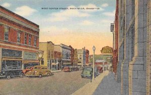 West Center Street Drug Store Pocatello Idaho linen postcard