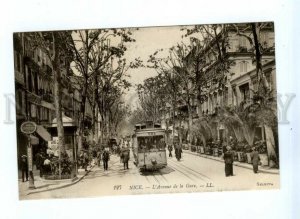 543904 France Nice station street tram street advertising Vintage postcard