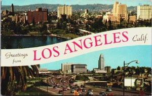 USA California Los Angeles Wilshire Boulevard Vintage Postcard C163