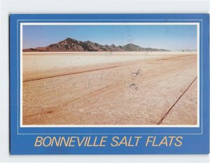 Postcard Bonneville Salt Flats Wendover Utah-Nevada USA