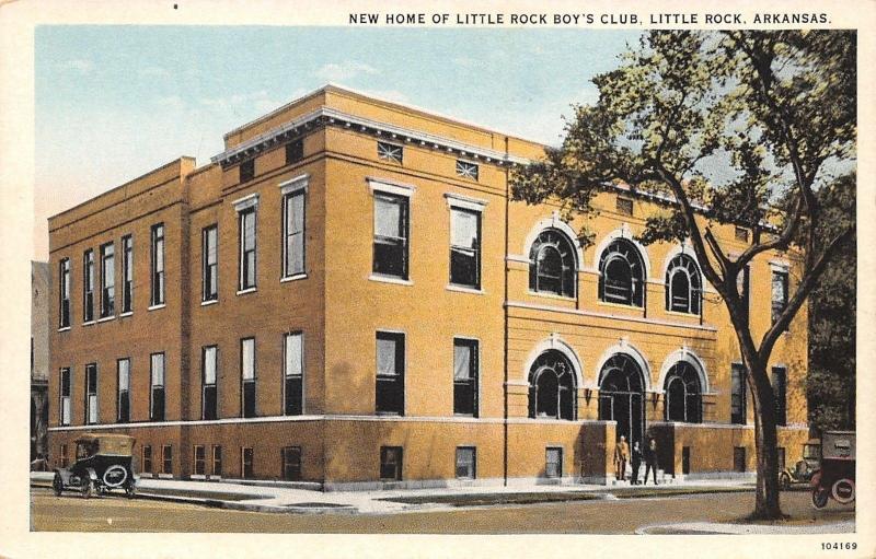 Little Rock Arkansas Little Rock Boy S Club 1920s Cars Postcard