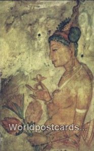 1500 Year Old Fresco, Sigiriya Sri Lanka Ceylon, Sri Lanka Writing On Back 