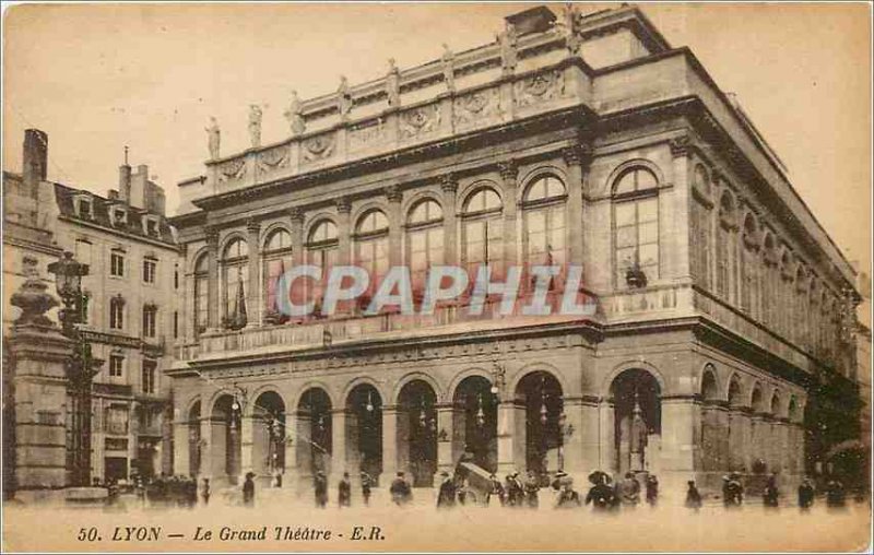 Old Postcard Lyon the great Theater