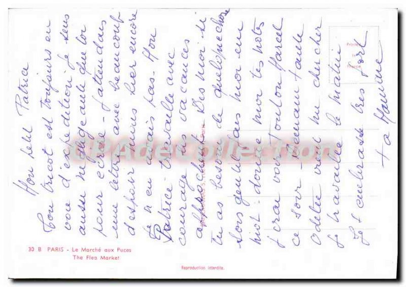 Modern Postcard The Paris Flea Market