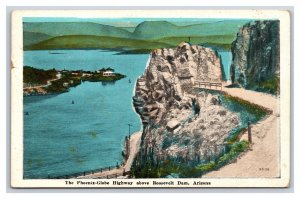 Phoenix-Globe Highway Above Roosevelt Dam Arizona AZ UNP WB Postcard W18