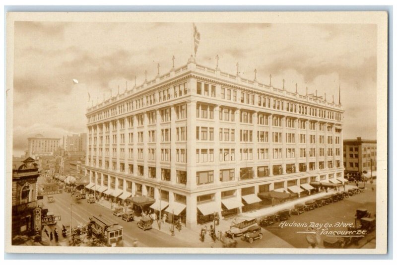 c1910's Hudson's Bay Co. Store Vancouver BC Canada RPPC Photo Antique Postcard