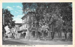 Owens House Liverpool Pennsylvania 1920s postcard