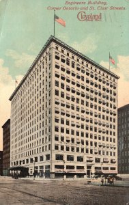 Vintage Postcard 1913 Engineers Bldg. Ontario & St. Clair Sts. Cleveland Ohio OH