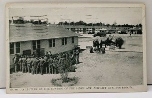 Fort Eustis Va Fire Control on Anti-Aircraft Gun 1942 Soldier Balto Postcard D17