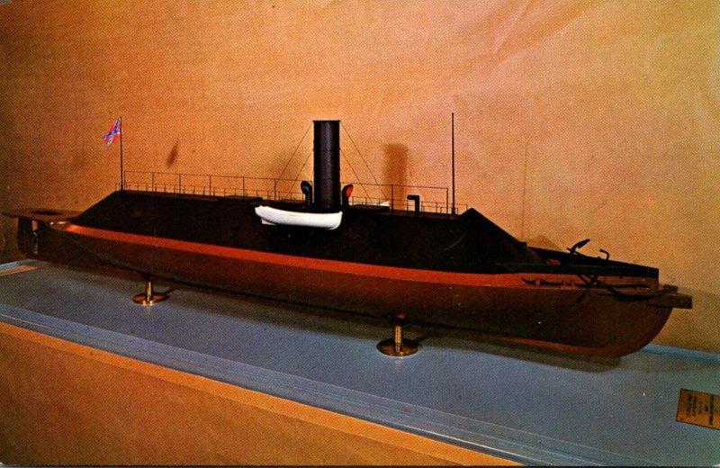 Virginia Fortress Monroe Casemate Museum Model Of Confederate Ironclad Warshi...