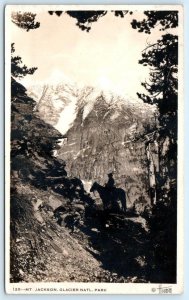 RPPC GLACIER NATIONAL PARK, Montana MT ~ MT. JACKSON 1923 Hileman  Postcard
